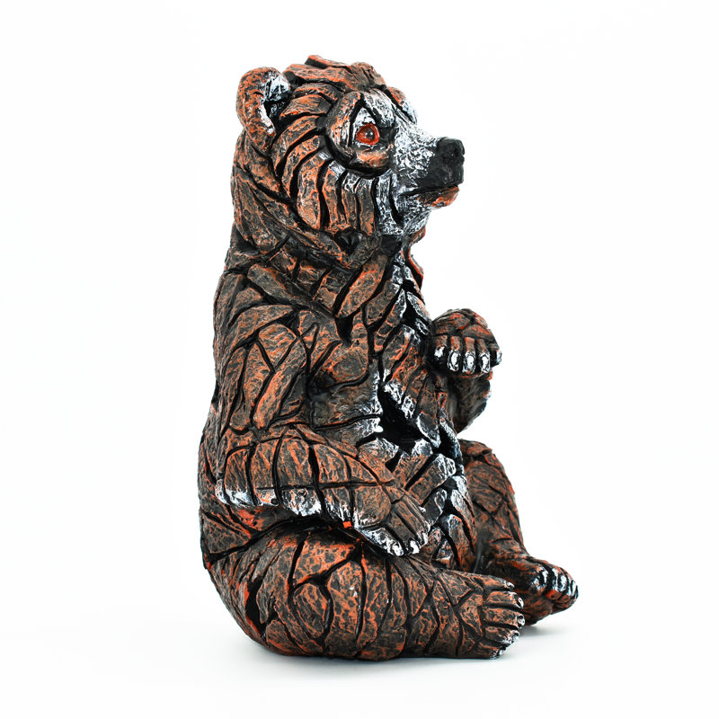 Statue Adam et ses amis, décoration en résine sauvage | 1 pièce | Ourson assis