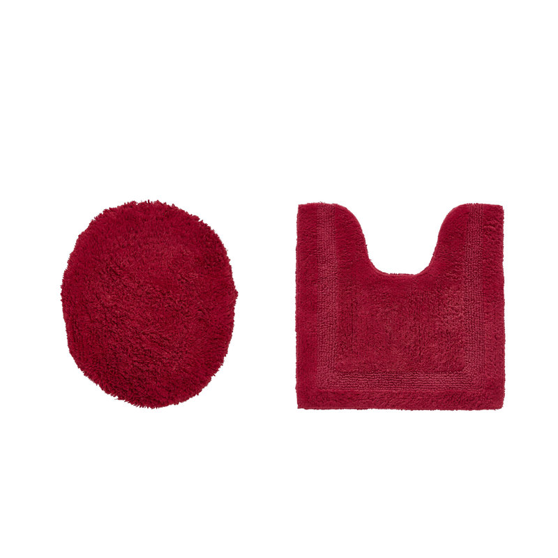 Ensemble de tapis pour salle de bain 2 pièces 100% coton 2370 g / m² Lux, Rouge