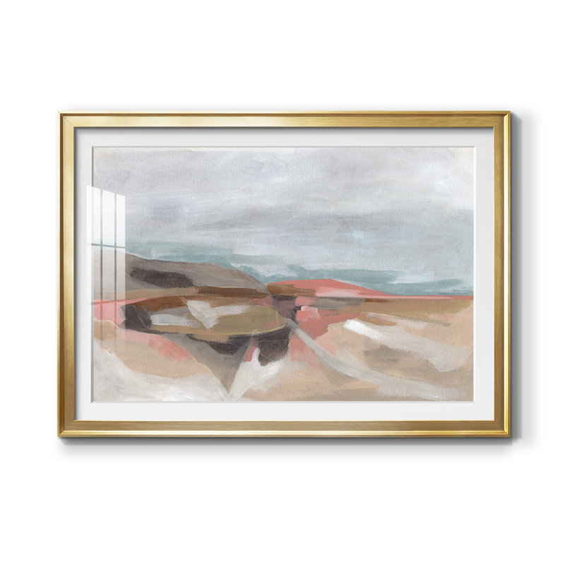 Tectonic Plateau I - reproduction de cadre photo, Or, L 30,5 po x H 22,5 po