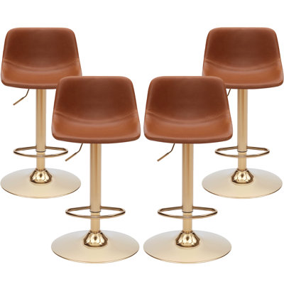 Tabouret de bar et de comptoir pivotant et réglable avec repose-pieds