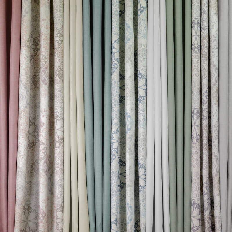 Blue Polyester Blackout Grommet Drapes 40 x 108