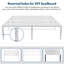 Structure de lit en acier blanc 18 po Briese-1779225260