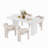 White Marble Top Double Pedestal Dining Table Set-416987471-416987464