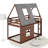 Twin Over Twin House Shape Bunk Bed With Roof, Ladder And 2 Windows - Pine Wood And Mdf