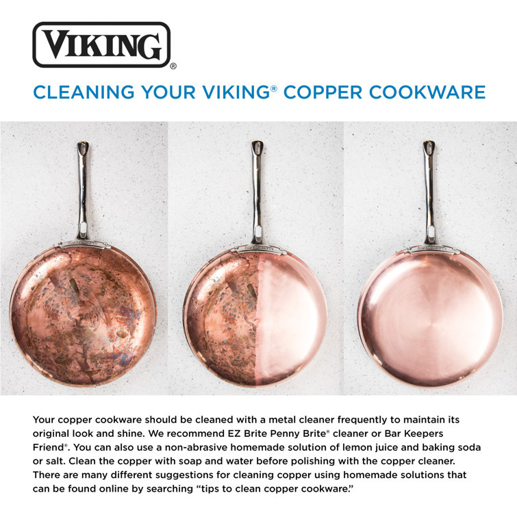 Viking Copper Clad 3-Ply Hammered · 10 Piece Set