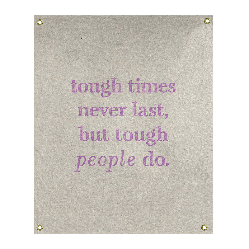 Tapisserie en polyester rigide times, H 59 pi x l 50 po, Blanc / violet
