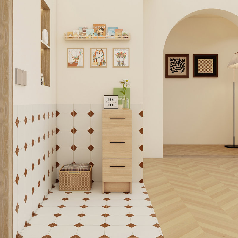 12" Slim Freestanding Bathroom Storage Cabinet