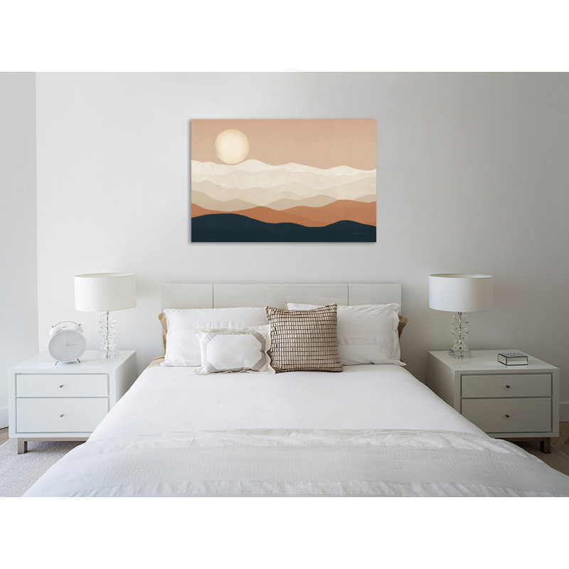 "Mojave Mountains And Moon Crop", toile tendue par Ryan Fowler, H 24 po x l 36 po x P 1,5 po