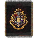 Warner Bros. Harry Potter Entertainment Woven Tapestry Throw Blanket, Hogwarts Decor Wizarding World Magic Decor, 48x60