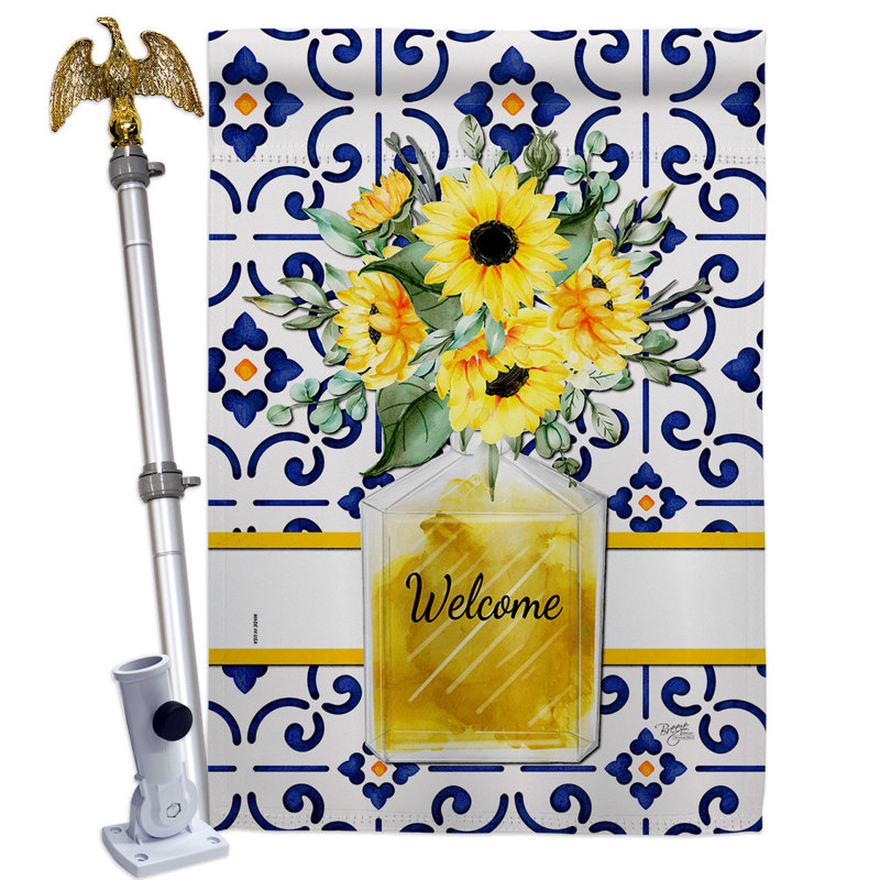 Ensemble de 2 drapeaux en polyester 3 pi 4 po x 2 pi 4 pi