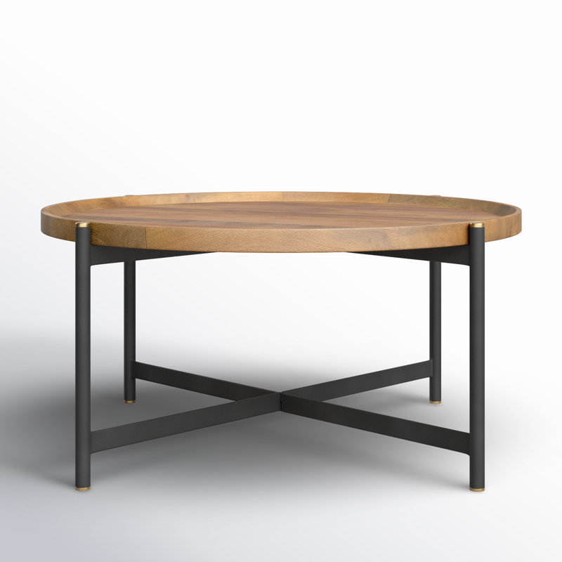 Molise Solid Wood Top Single Coffee Table, 19" H x 42.25" L x 42.25" W