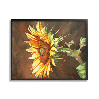 Tournesol avec art de la giclée encadrée par Christine Reichow
