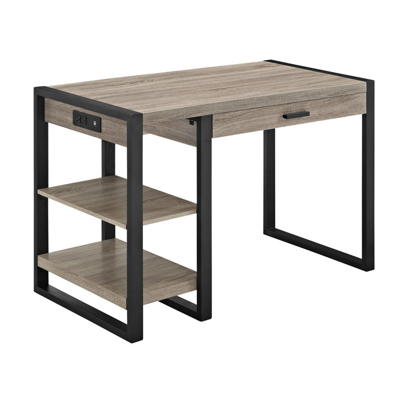 Rosato 48" Urban Blend Computer Desk, Driftwood