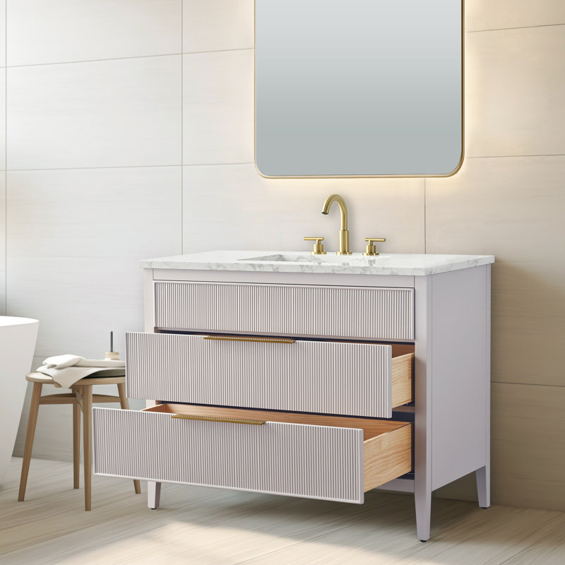 Emma 42" W Single Vanity, Taupe