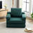 Crowe 37" Foldable Woven Linen Accent Sofa Chair With Detachable Armrest-110811187
