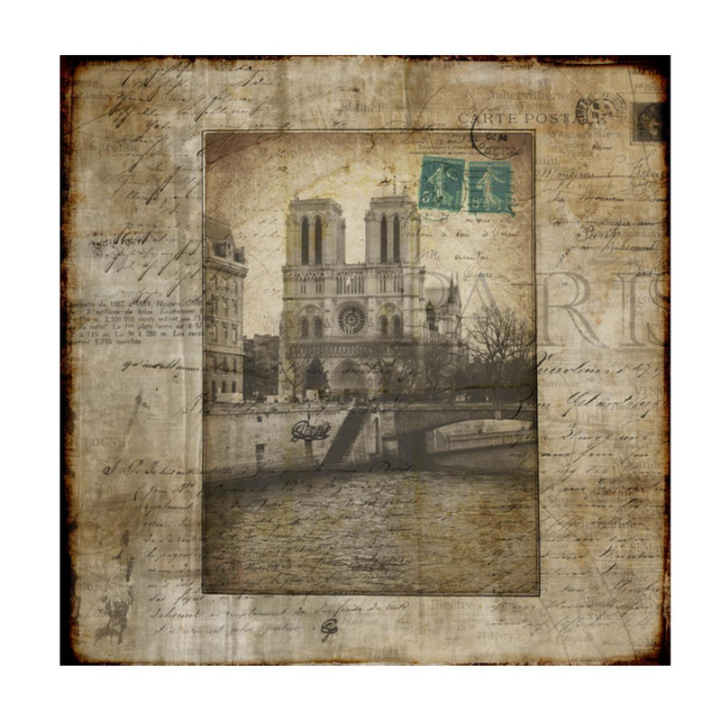 Voyage Through Paris IV Print by Chelsea Art Studio, 54" H x 54" W x 1.5" D, Outdoor