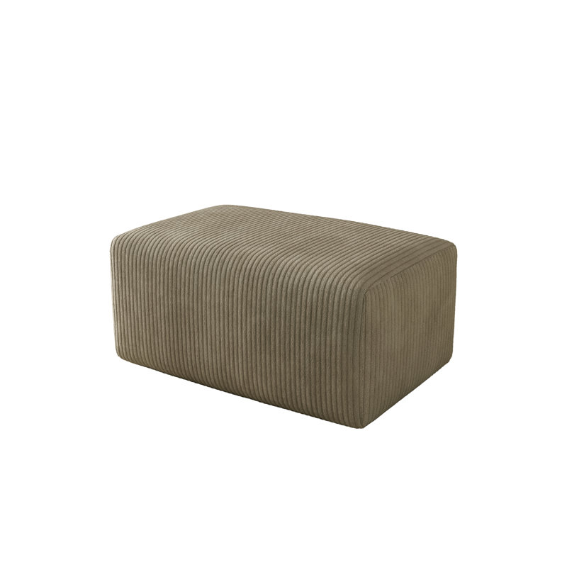 Berlare 90.9Cm Wide Rectangle Standard Ottoman, Khaki