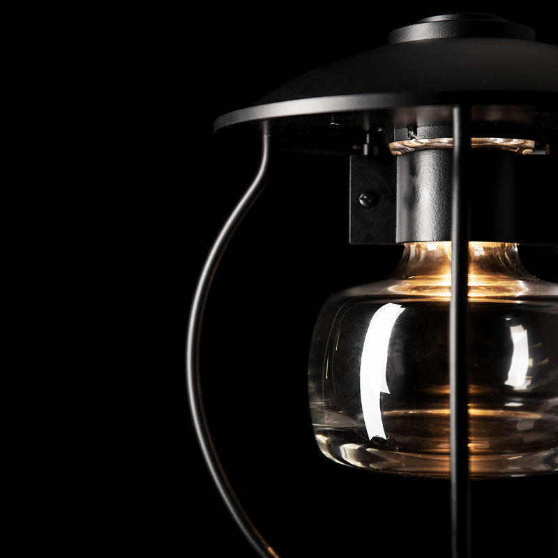 Mason Post Light - Clear Glass, Coastal Black