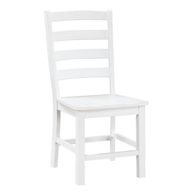 White Side Chairs Of 2 For Dining, Wooden, 250Lbs Weight Capacity Casual Dining 2, Wood,