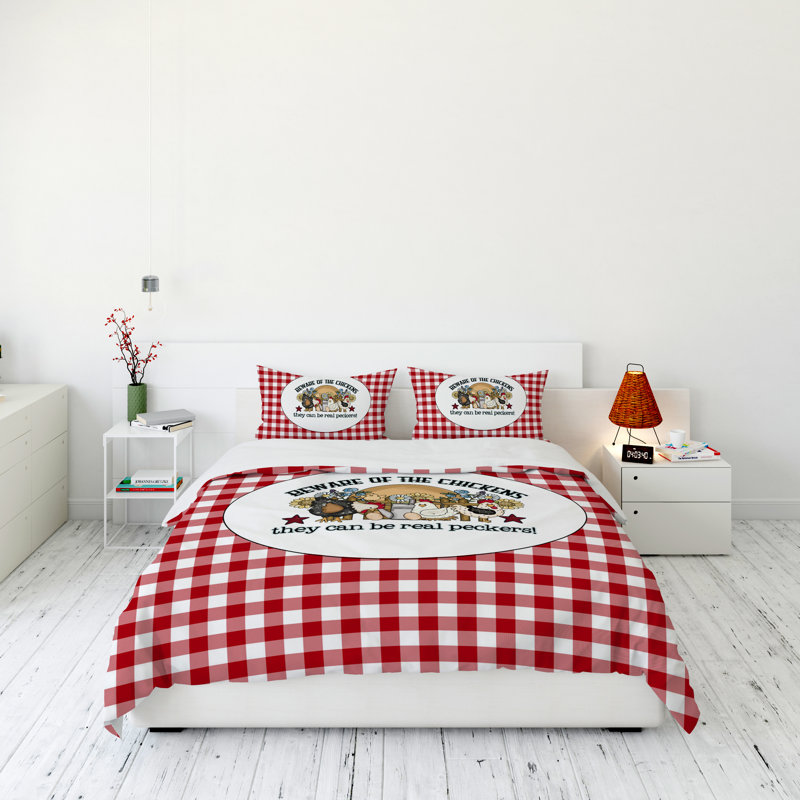 Modern & Contemporary Polyester Duvet Cover, Twin Duvet Cover + 1 Queen Sham