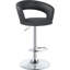 Élégant tabouret de bar rembourré gris avec structure et siège réglable