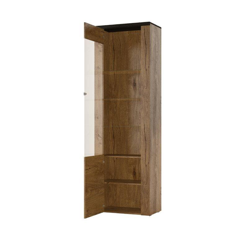 Rine Display Cabinet, Oak Satin