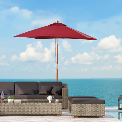 200 cm W X 150 cm D Rectangular Tilt Market Parasol with Pulley Lift