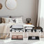 Ensemble de 2 valises pliantes pour chambre d'amis, support de valise en bois robuste à 2 niveaux, blanc