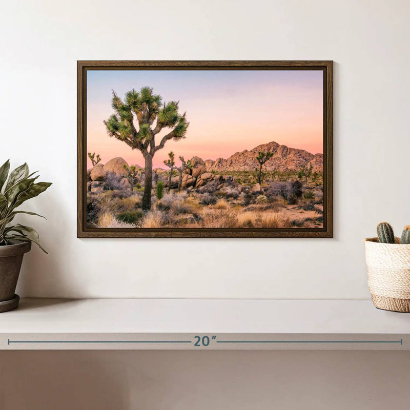 Joshua Tree Patch, 13" X 9", Floating Frame Walnut
