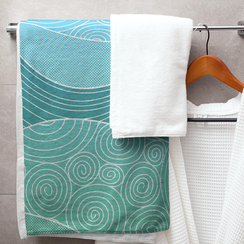 Katelyn Elizabeth Bath Towel, Blue/Green