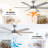 Vaczon 60" 6-Blade Modern Ceiling Fan with Dimmable 3CCT LED Lights and Remote Control-1187830504
