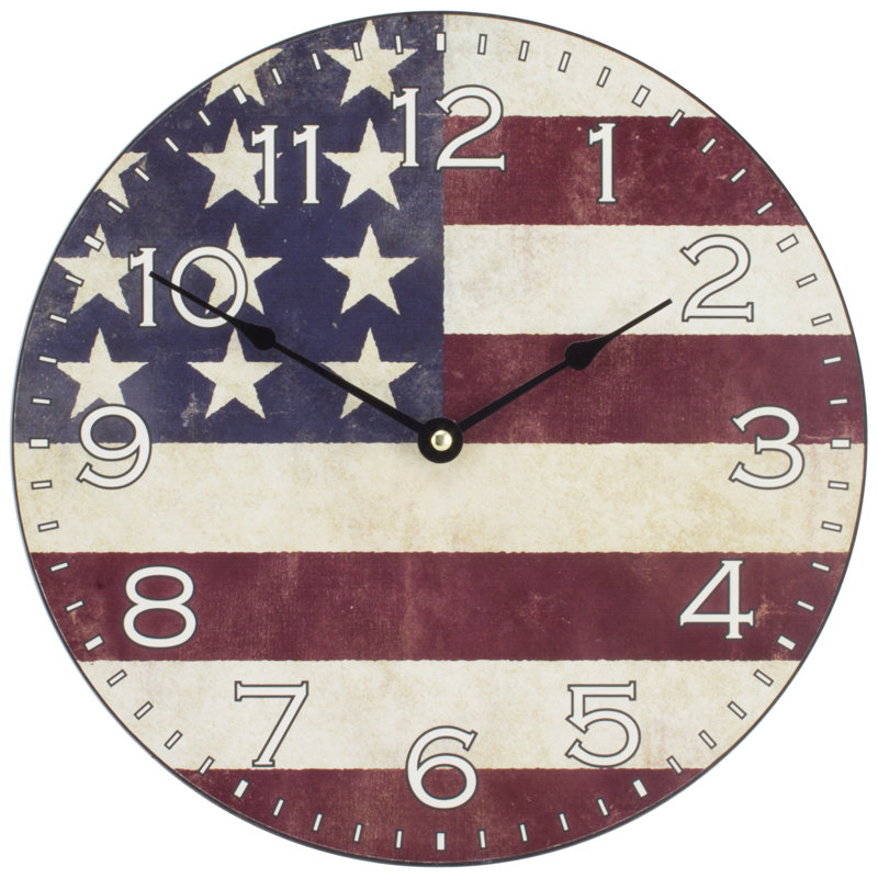 Americana Quartz Wood Wall Clock