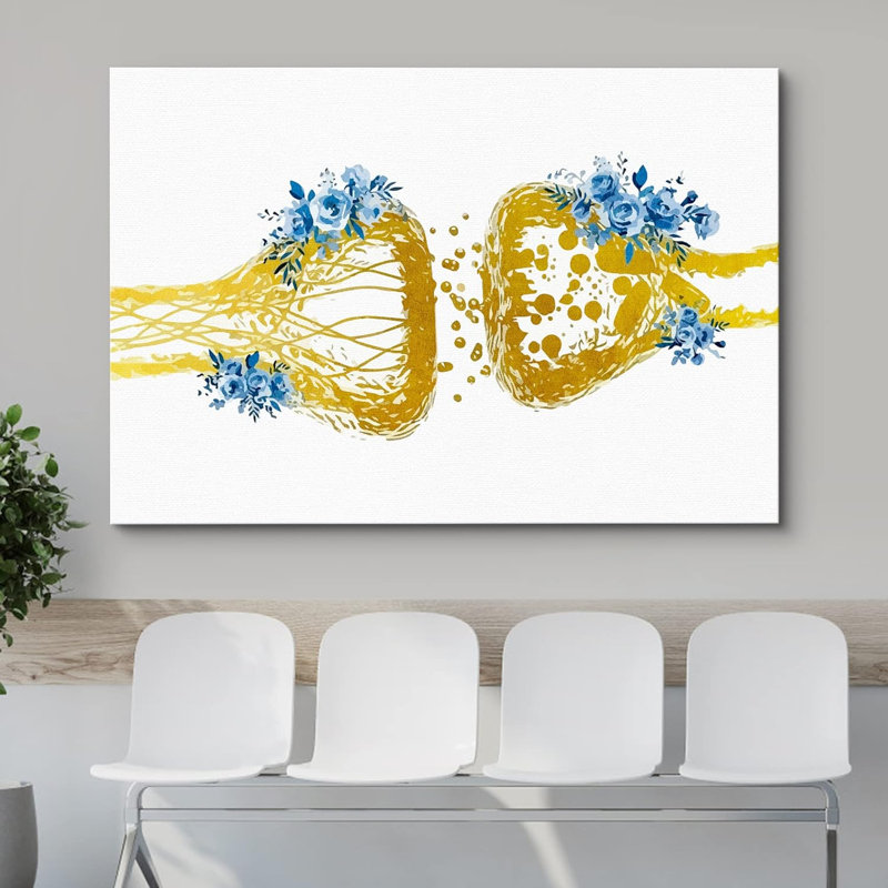 Art mural floral botanique moderne, H 12 po x l 18 po