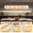 Monzerat 14 - Light Rectangular Alabaster Kitchen Island Gold Chandeliers(Bulbs Included)-553085001