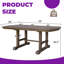 Table de salle à manger de ferme extensible de 60 à 78 po, bois brun acacia - sièges 4-8, American Classic Design