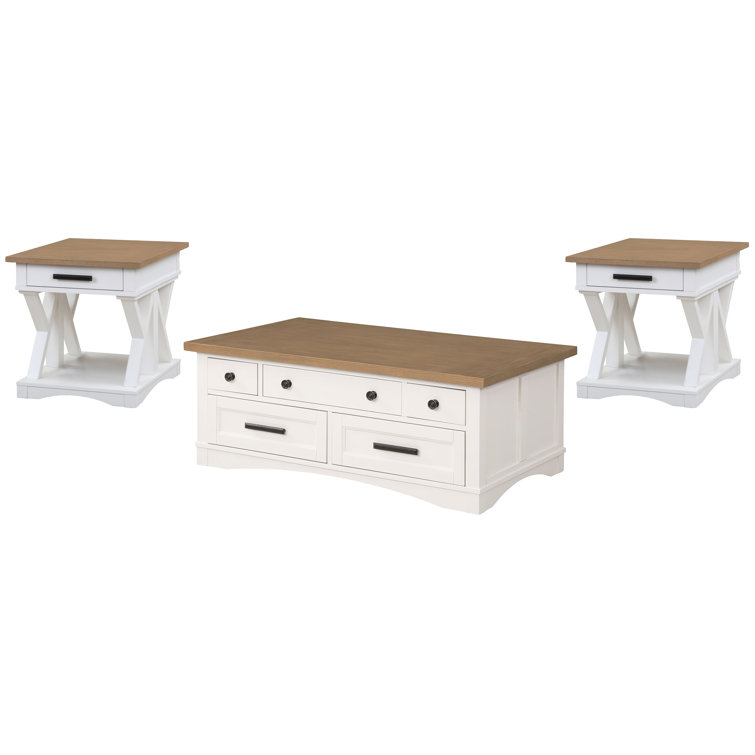 Lift Top Cocktail Table With 2 End Tables