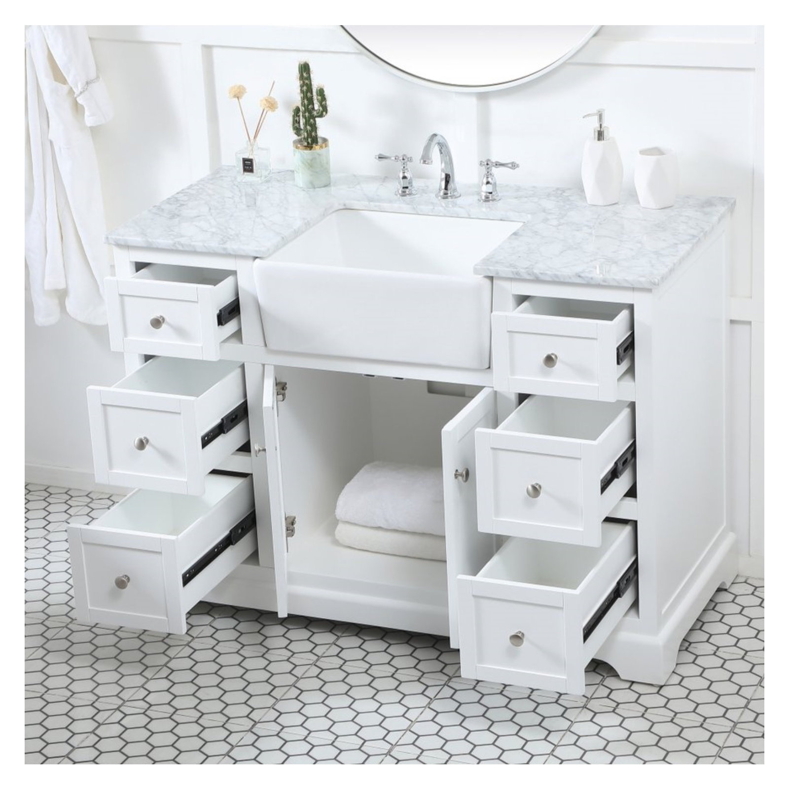 Pardue 48'' Single Bathroom Vanity, White