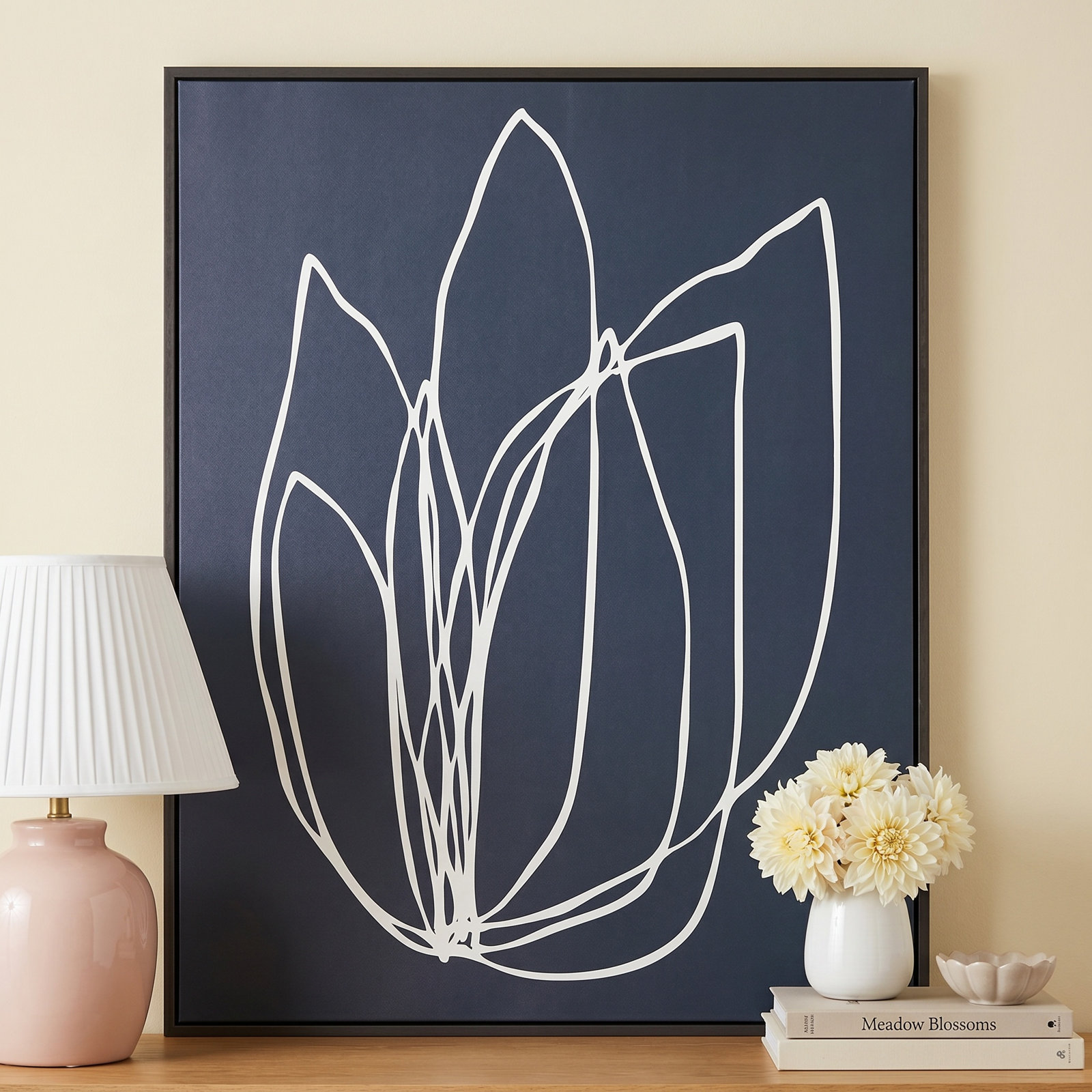 Tracings 2 by Romina Gadler, Black Framed Canvas, 38" H x 26.5" W x 1.25" D