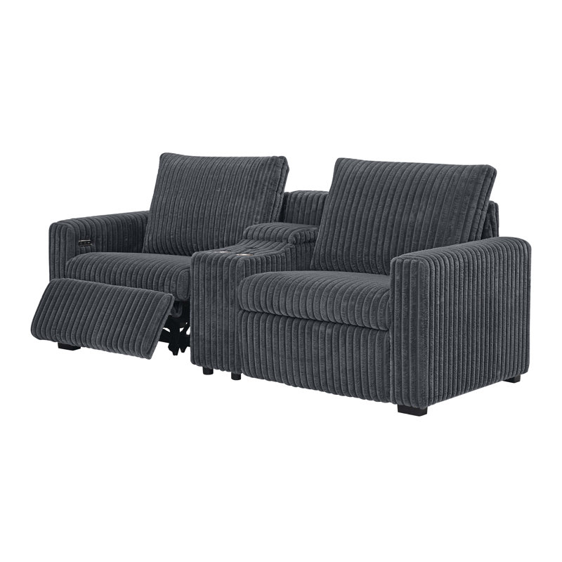 Causeuse Rycusal, Gris foncé