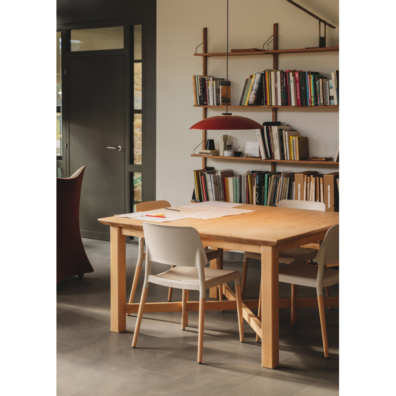 Belloch Chair, White, Natural Beech Wood
