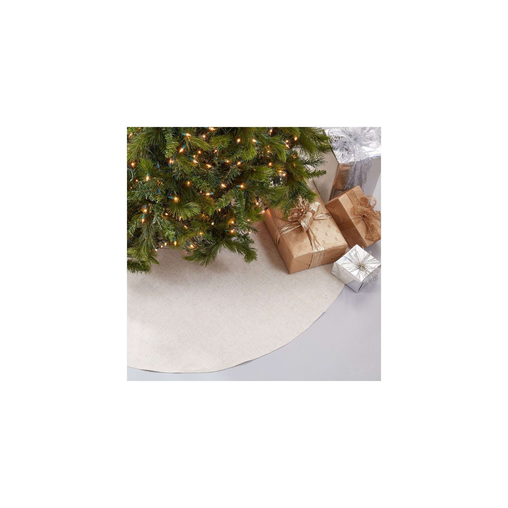 Nylah Tree Skirt, 84", Natural