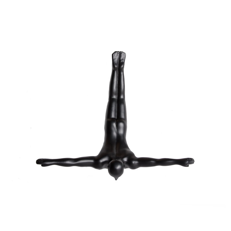 Solangel 6.5" Diver Resin Wall Decor, Black