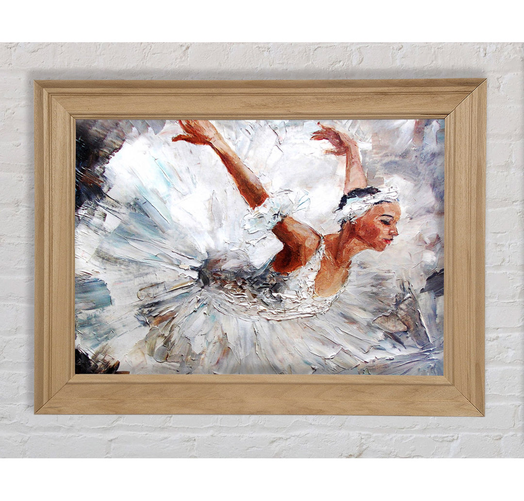 Hortence White Ballerina 2 Gerahmter Druck Wandkunst