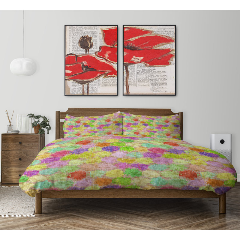 Polyester Twill Abstract Comforter, King Comforter + 2 King Pillowcases