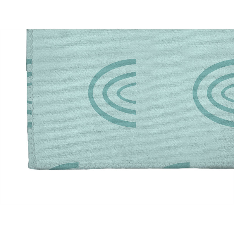 Paillasson Plain Bows Match, L 72 po x L 48 po, Bleu clair