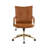 23.2''W Luxury Faux Leather Camel Office Chair with Padded Arms-1168926808