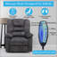 Fauteuil inclinable électrique inclinable avec massage et amp; Chauffage | Revêtement en velours | Gris ardoise