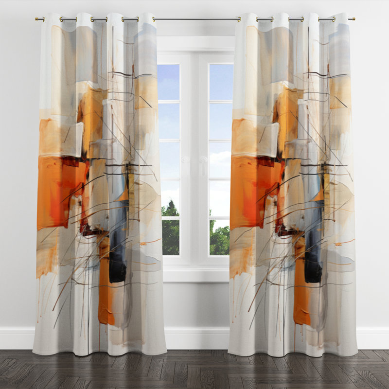 Aveen - Rideau à œillets occultant moderne - 1 panneau, l 52" x L 84", Œillets dorés