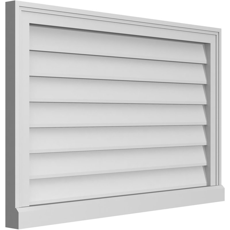 Cadre de seuil Brickmould, brun clair apprêté, H 22 po x l 34 po x P 2 po