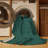 Machine Washable Solid Green Area Rug-1635299199